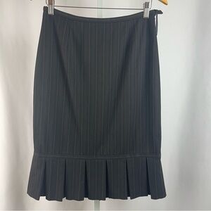 Valerie Stevens Size 6 Stripe Ruffle Pleat Retro Pencil Skirt Office Formal